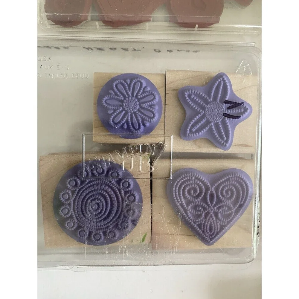 STAMPIN' UP!  MIXED lot of Discontinued Mounted Rubber Stamps Vintage 2000’s
